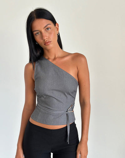 Imani - One-Shoulder Top with Waistband