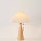Zenori – Minimalist Wooden LED Table Lamp Pleated Fabric
