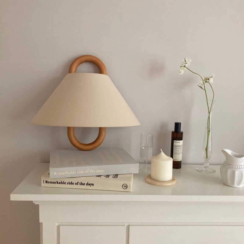 Dormen - Solid Wood Pleated Semi Circle Wall Sconce Lamp