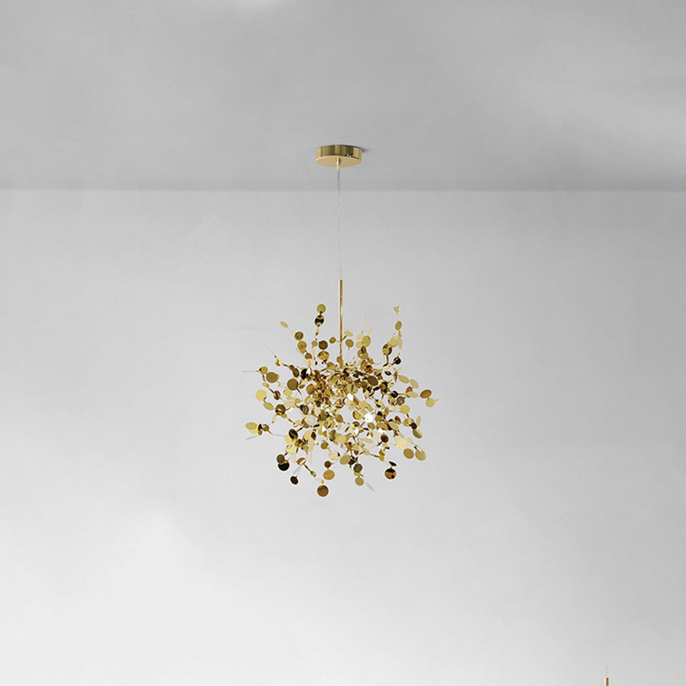 Durelia – Modern LED Chandelier with Gold and Silver Accents