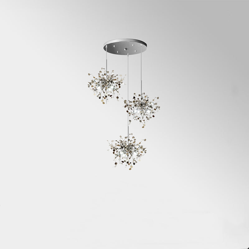 Durelia – Modern LED Chandelier with Gold and Silver Accents