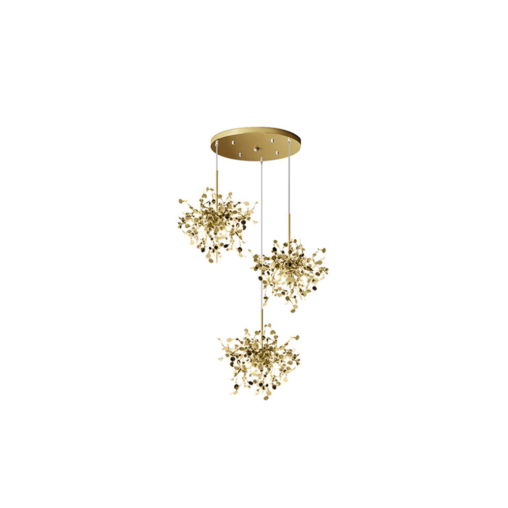Durelia – Modern LED Chandelier with Gold and Silver Accents