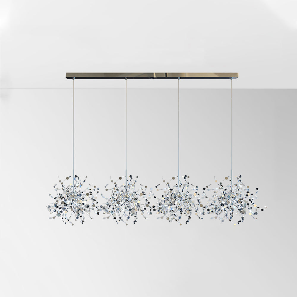 Durelia – Modern LED Chandelier with Gold and Silver Accents