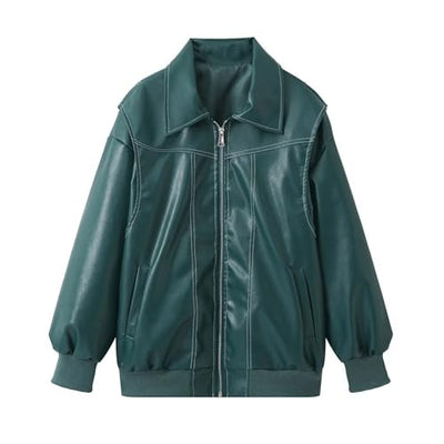 Oversized Kunstleer Jack – Bikerstijl