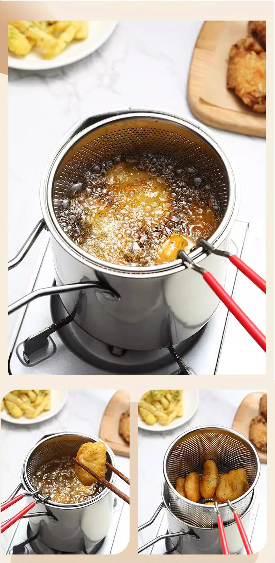CookPro - Compacte friteuseset met oliebesparende pasta