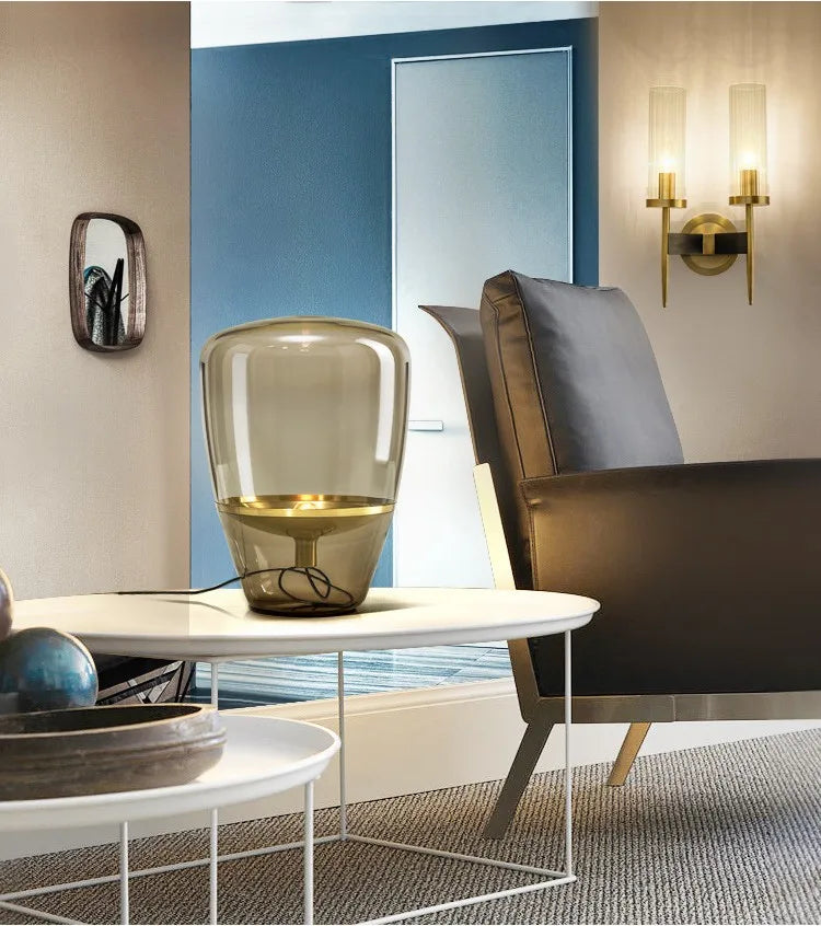 Norivelle – Scandinavian Glass LED Table Lamp