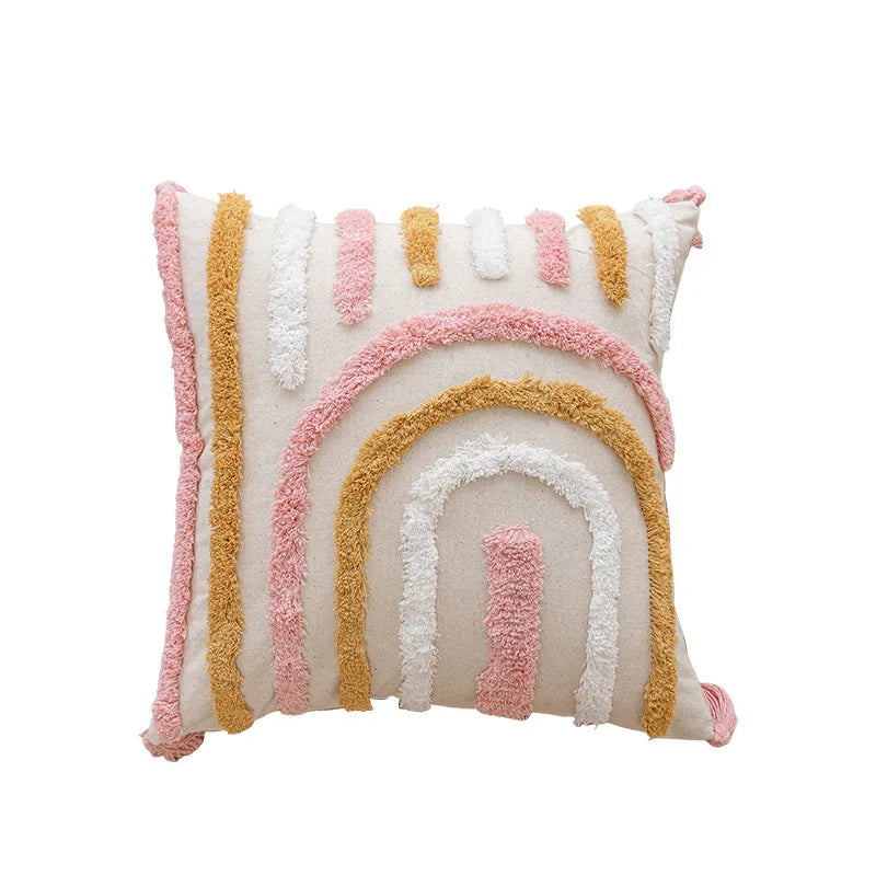 Velunara - Geometric Tufted Cushion Cover
