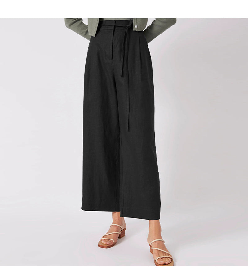 Jessyca - High-waisted linen trousers