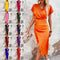Dames Casual Korte Mini Jurk met V-hals