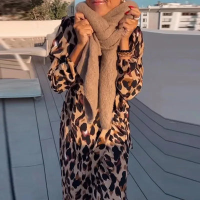 Amaya - maxi jurk met panterprint