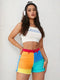 Samantha | Kleurrijke Denim Shorts
