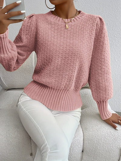 Sarah | Elegante Gebreide Trui met Lanternaermouwen
