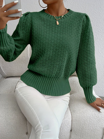 Sarah | Elegante Gebreide Trui met Lanternaermouwen