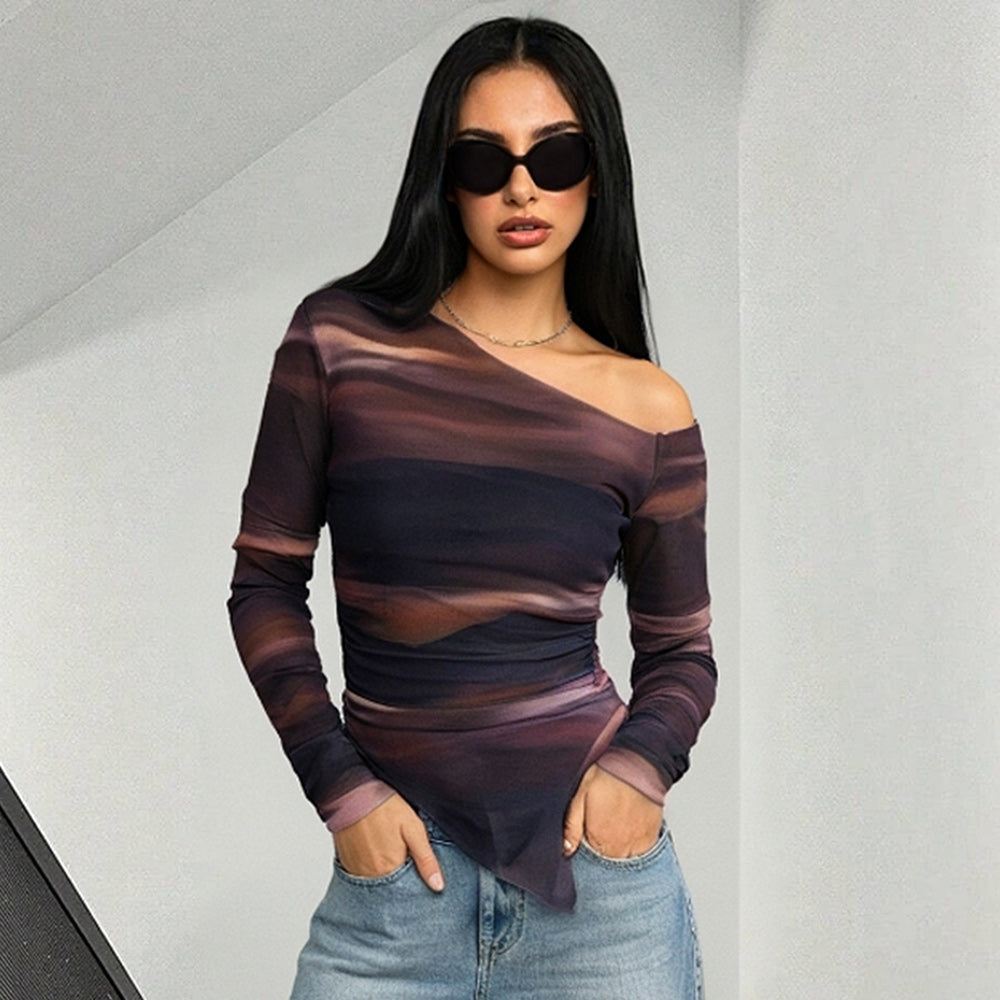 Savannah | Stijlvolle Top met Asymmetrische Pasvorm