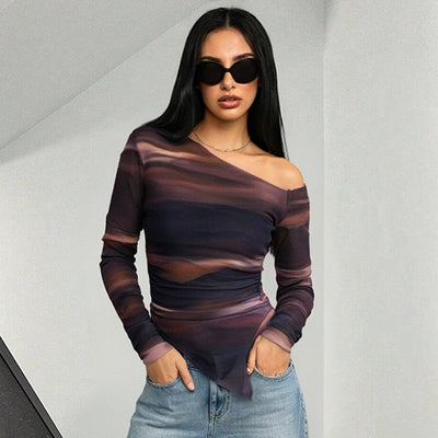 Savannah | Stijlvolle Top met Asymmetrische Pasvorm