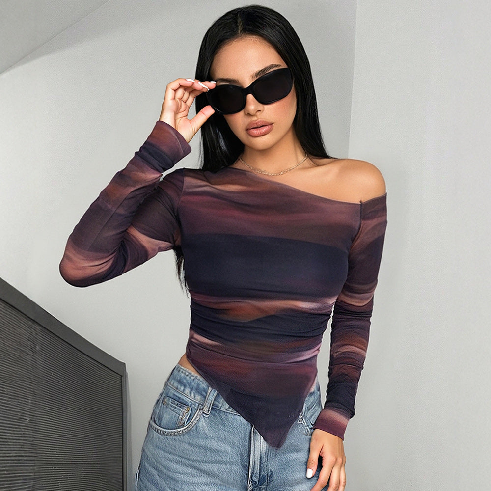 Savannah | Stijlvolle Top met Asymmetrische Pasvorm