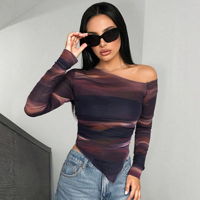 Savannah | Stijlvolle Top met Asymmetrische Pasvorm