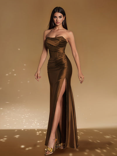 Savannah | Elegante Off-Shoulder Galajurk met Korsetdetail