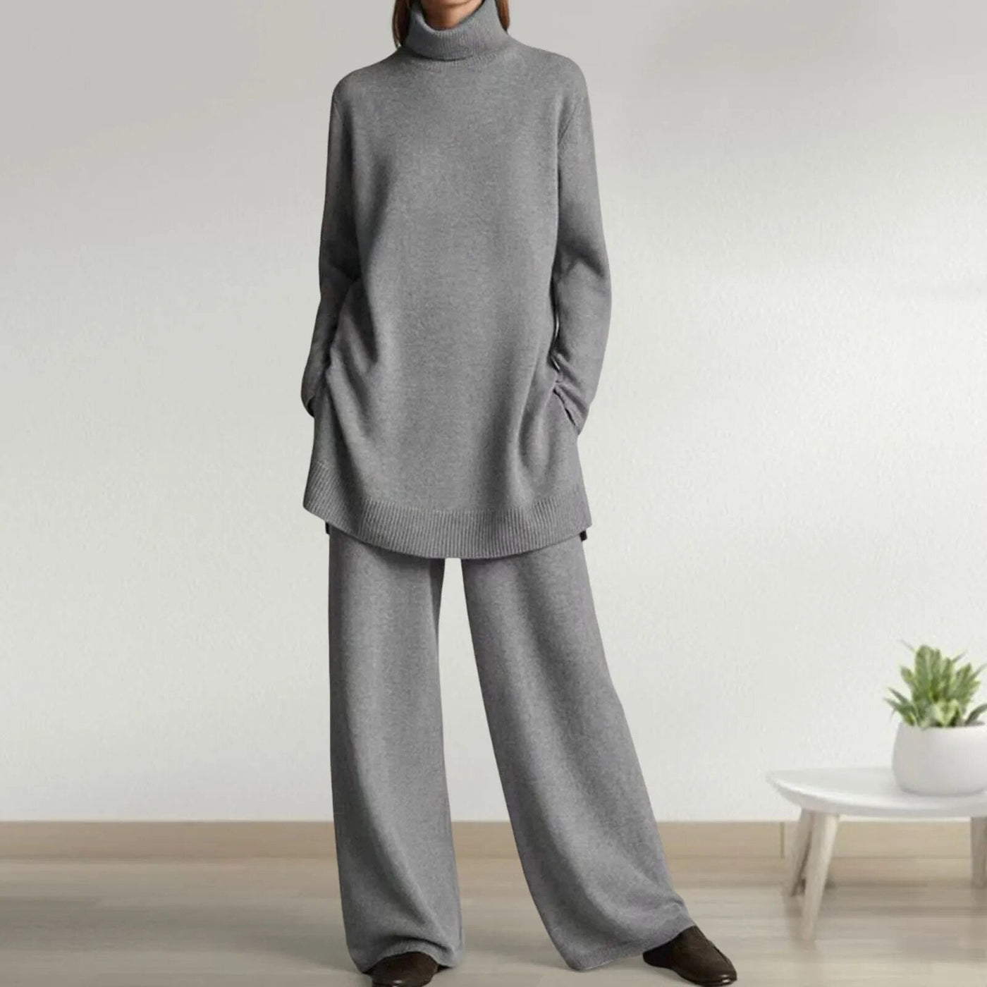 Kaditha - Comfortable Turtleneck Sweater Set for Women