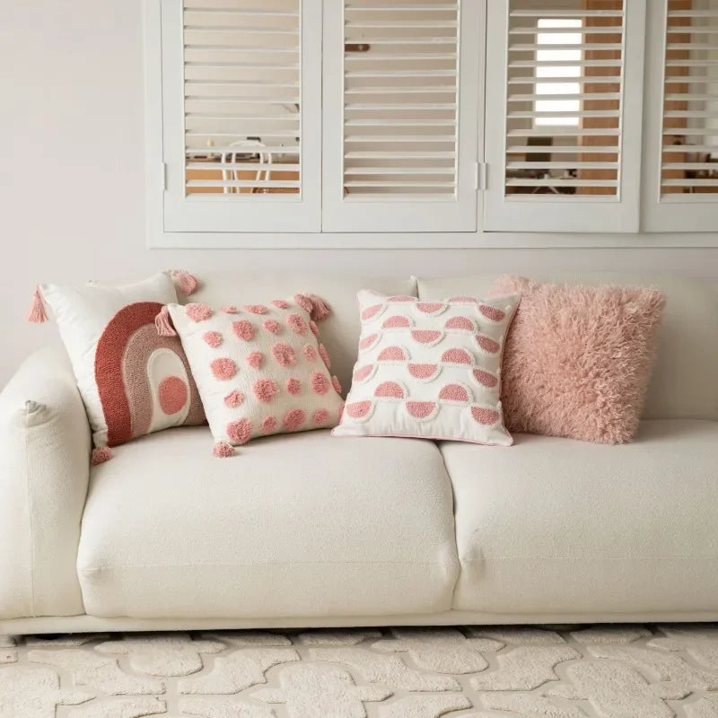 Velunara - Geometric Tufted Cushion Cover