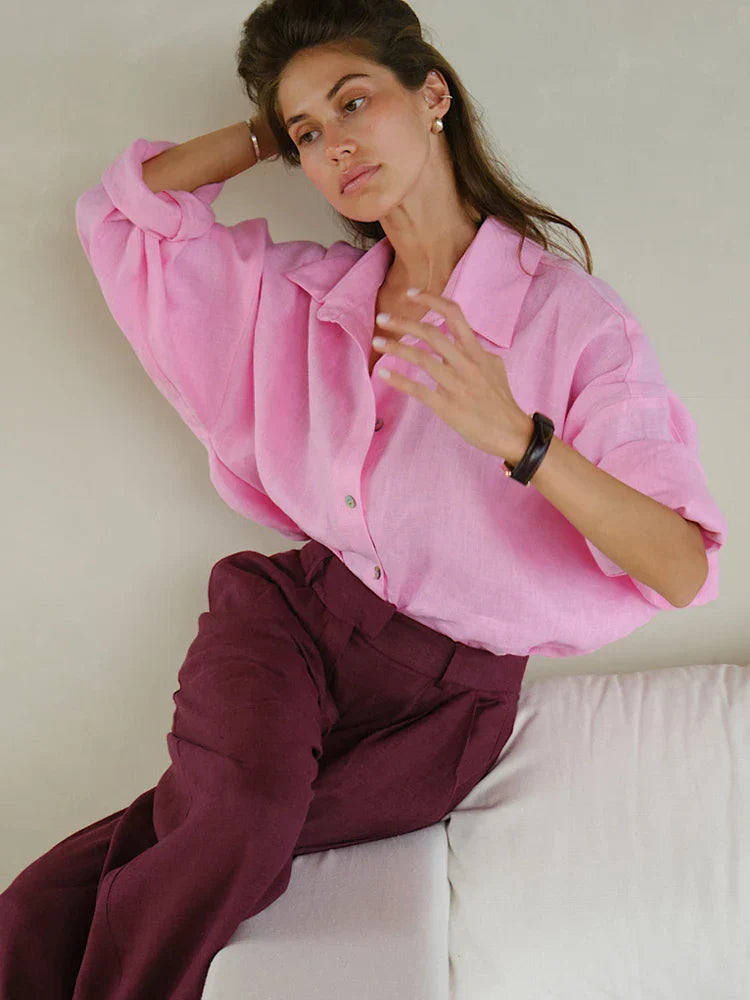 Jazmara – Oversized Linen Blouse 