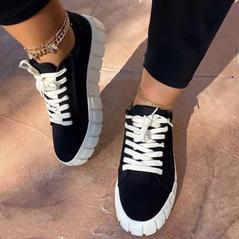 Dania - Orthopedische Damessneakers met Plateauzool