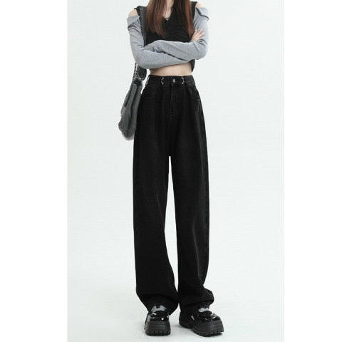 Ginevra trousers - trendy jeans with wide legs and a high waist for stylish comfort