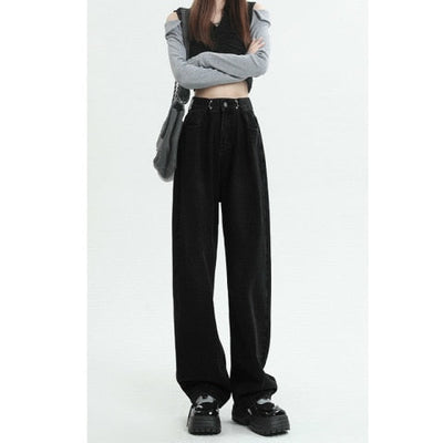 Ginevra trousers - trendy jeans with wide legs and a high waist for stylish comfort