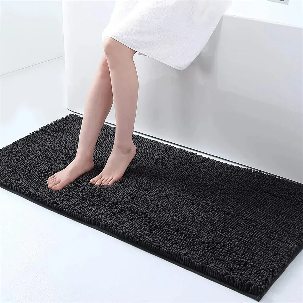 Aroselle - Ultra Soft Non Slip Quick Dry Chenille Bath Mat
