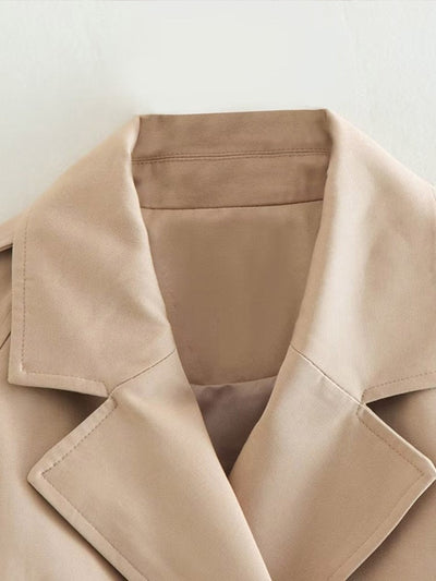 Eline | Beige cropped trench coat
