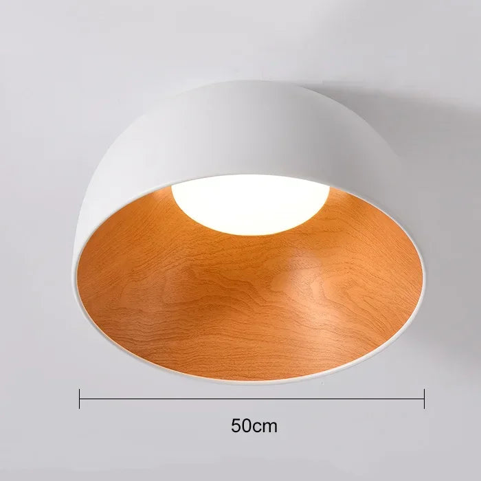 Aubrey - Black Metal Wood Ceiling Lamp
