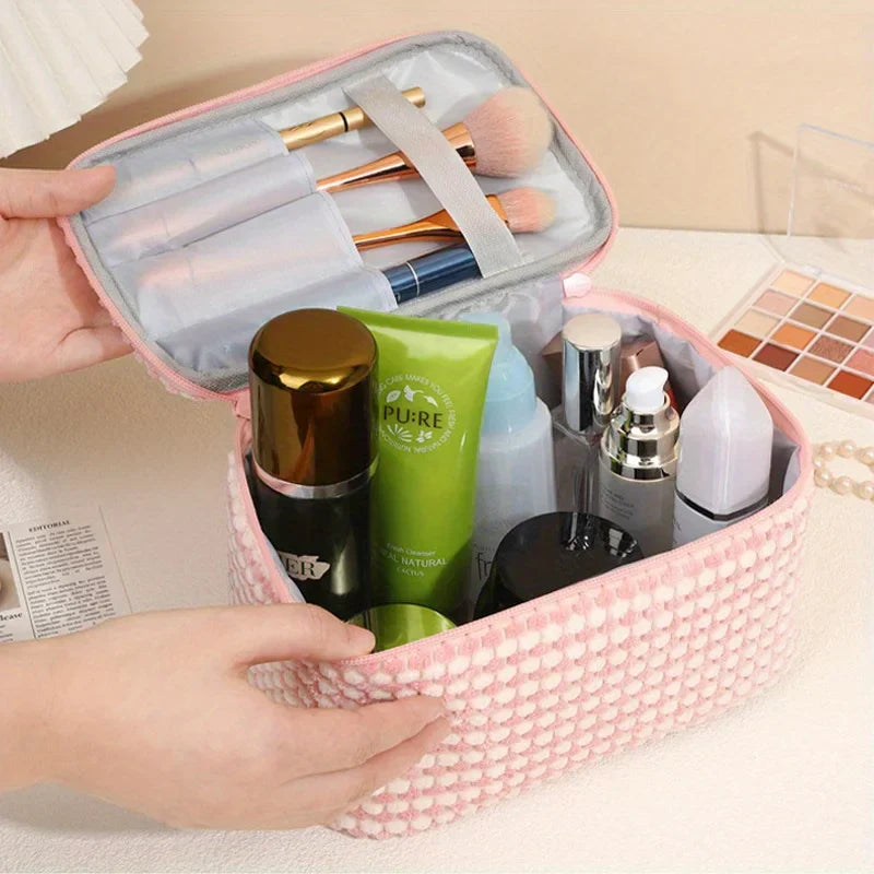 VelvetEase - 3-delige Zachte Corduroy Cosmeticaset