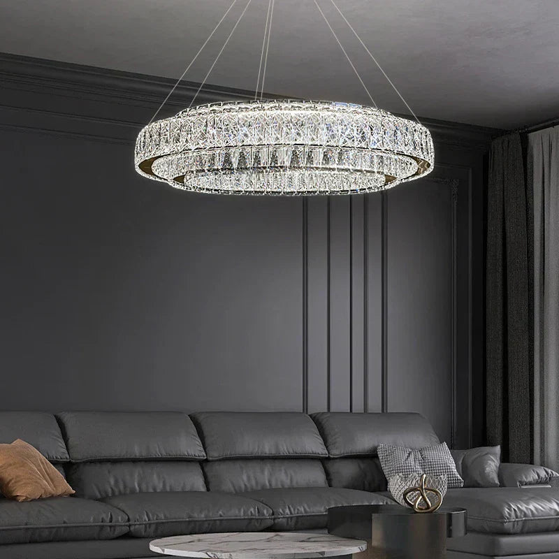 Buralisse - Crystal LED Ring Chandelier