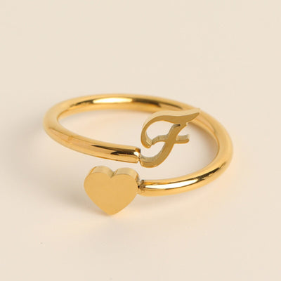 Love Initial Ring – Personal charm with meaningful engraving