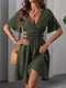 Scarlett | Elegante Flare Mouwjurk voor Dames - V-hals en Cut-out Details