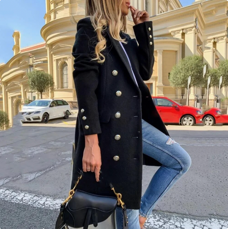 Feay - Moderne Lange Jas voor Vrouwen