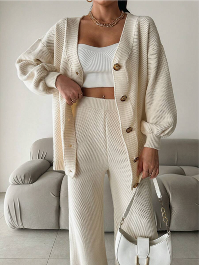 Galina - Knitted Set with V-Neck