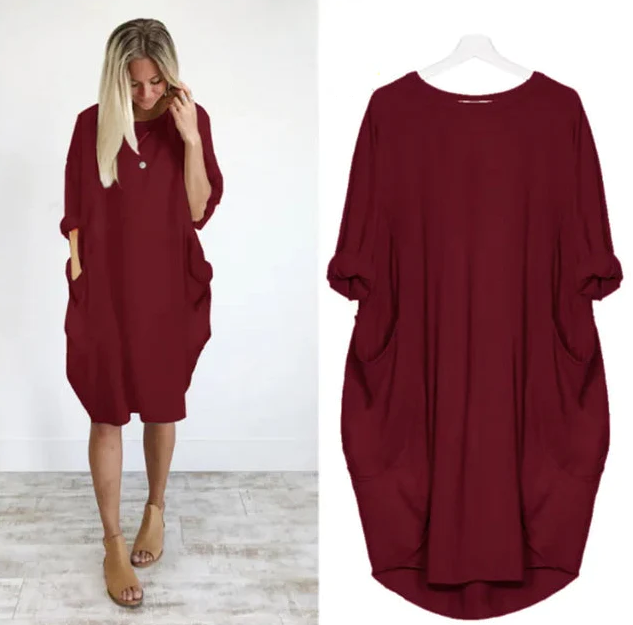 Caraf - Plus Size Maxi Jurk met Zakken
