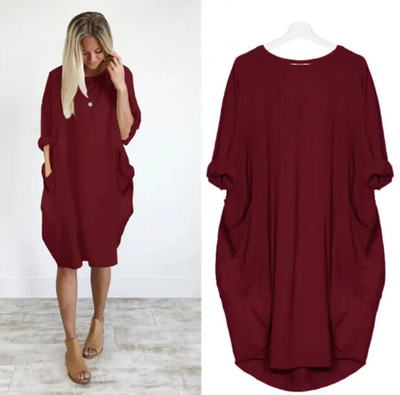 Caraf - Plus Size Maxi Jurk met Zakken