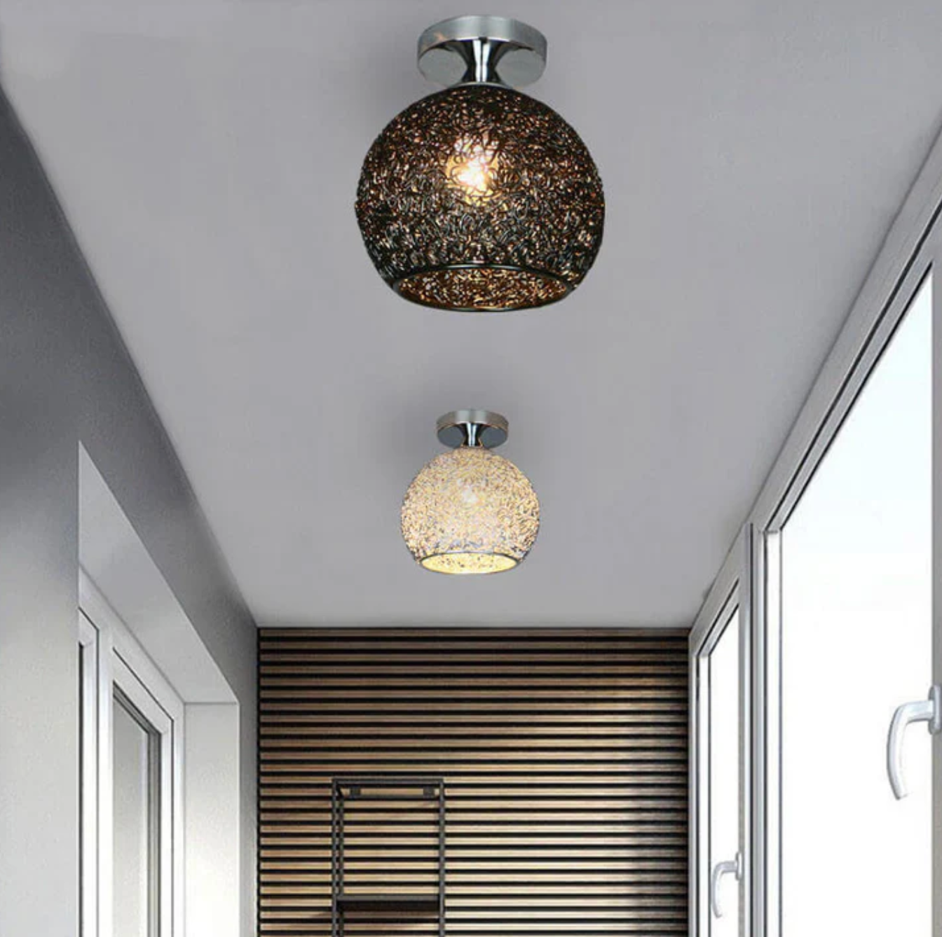 Meluné - Metal Globe Ceiling Light
