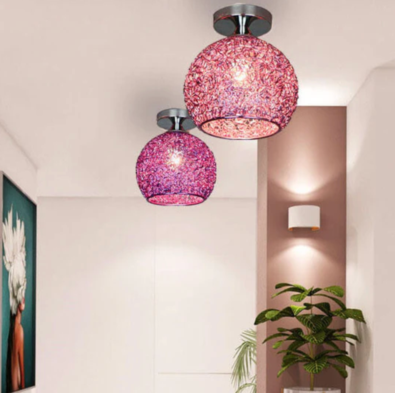 Meluné - Metal Globe Ceiling Light
