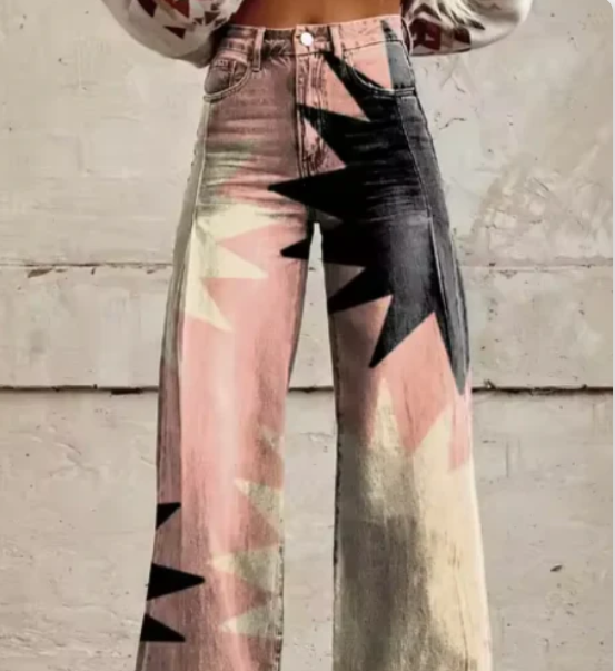 Lana – Wide Pants with Colorful Print
