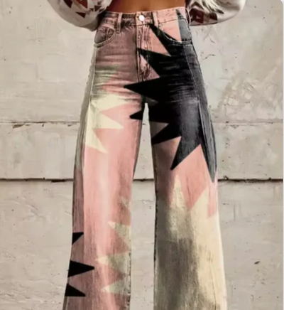 Lana – Wide Pants with Colorful Print