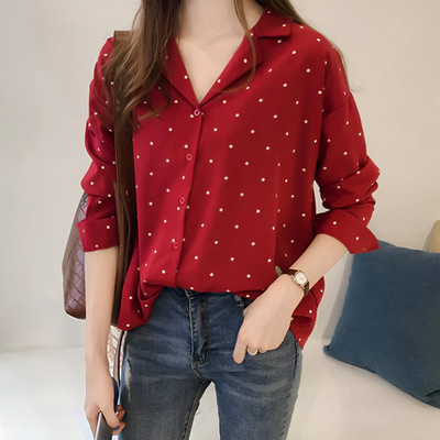 Laurie – Cheerful Polka Dot Blouse