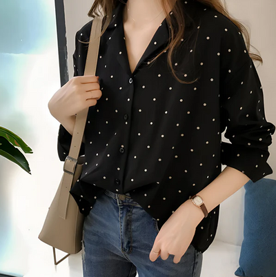 Laurie – Cheerful Polka Dot Blouse
