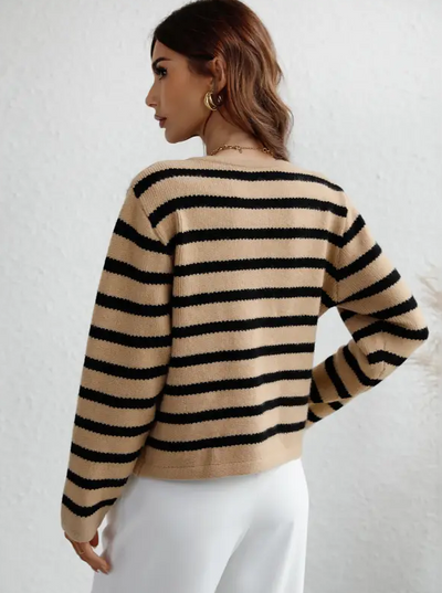 Raye - Klassieke Gestreepte Cardigan voor Vrouwen