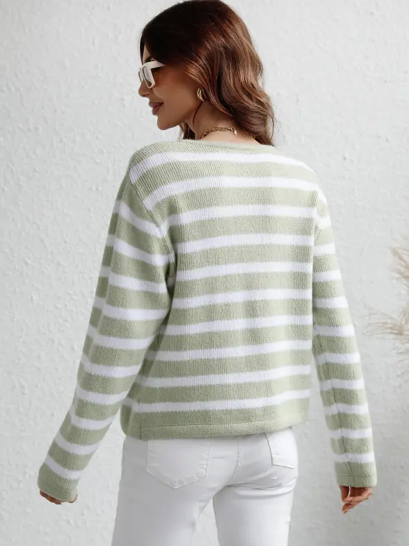 Raye - Klassieke Gestreepte Cardigan voor Vrouwen