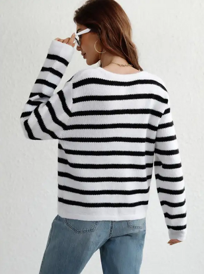 Raye - Klassieke Gestreepte Cardigan voor Vrouwen