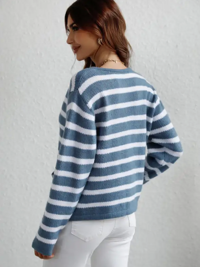 Raye - Klassieke Gestreepte Cardigan voor Vrouwen
