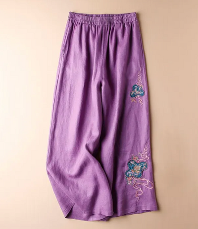 Ermintrude - Vintage Embroidered Wide Pants 